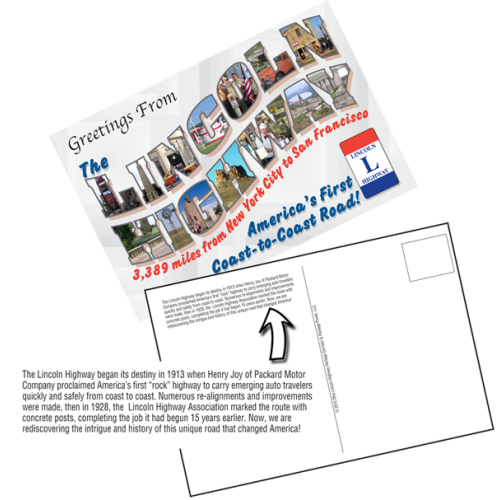 Lincoln Highway Retro Post Card